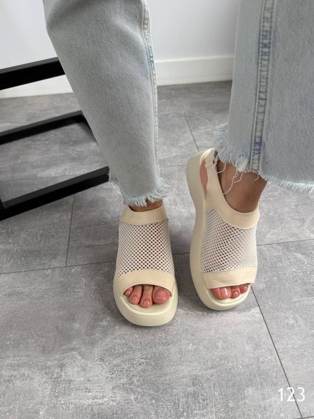 Кожаные босоножки на платформе Т123 фото