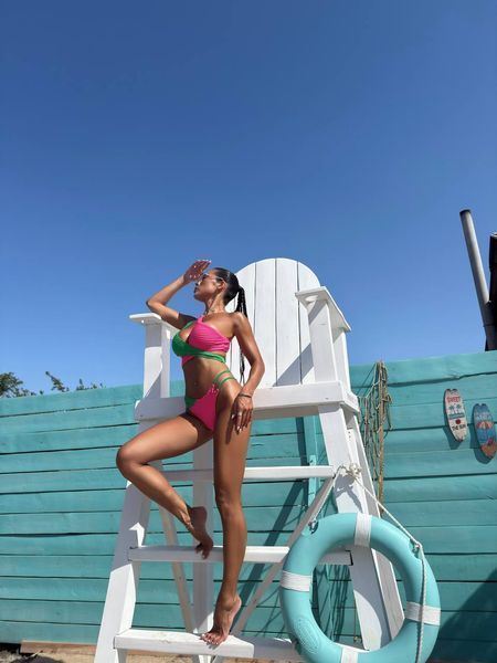 , pink-green, M