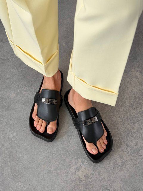Шкіряні шльопанці barefoot 11280 фото