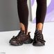 Кроссовки на платформе шоколадного цвета Ш27946 фото 4