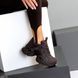 Шоколадные кроссовки на платформе Ш28019 фото 6