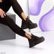 Шоколадные кроссовки на платформе Ш28019 фото 10