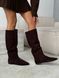 Замшевые сапоги с острым носком 11233 фото 8